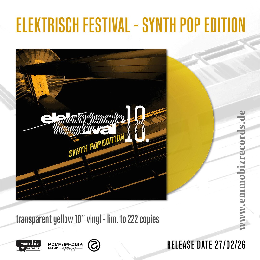 EMMOBIZ-News: Vinyls zum 18. Elektrisch Festival 2026 “EBM Edition“ und “Synthpop Edition“ und Charity-Verlosung von Testpressungen